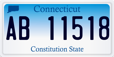 CT license plate AB11518