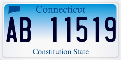CT license plate AB11519