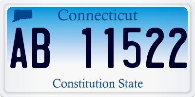 CT license plate AB11522