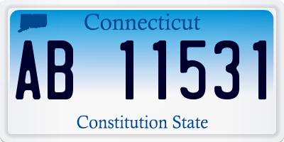 CT license plate AB11531