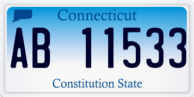 CT license plate AB11533