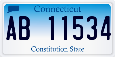 CT license plate AB11534