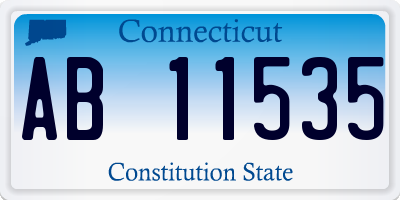 CT license plate AB11535
