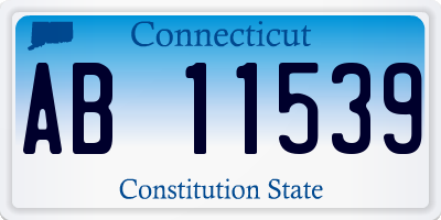 CT license plate AB11539