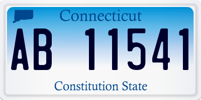 CT license plate AB11541