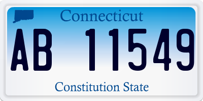 CT license plate AB11549