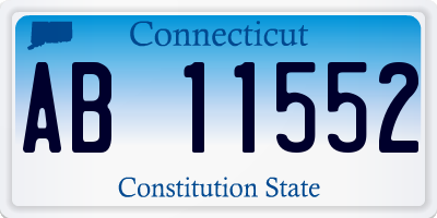 CT license plate AB11552