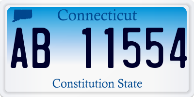 CT license plate AB11554