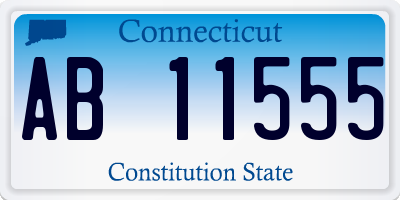 CT license plate AB11555