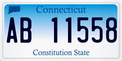 CT license plate AB11558