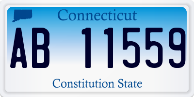 CT license plate AB11559
