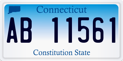 CT license plate AB11561