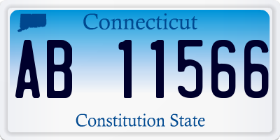 CT license plate AB11566