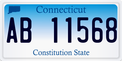 CT license plate AB11568