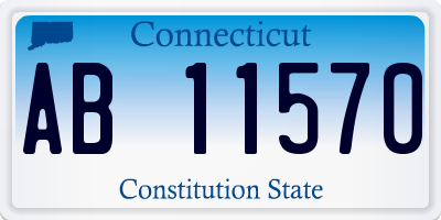 CT license plate AB11570