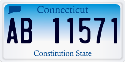CT license plate AB11571