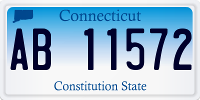 CT license plate AB11572