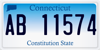 CT license plate AB11574