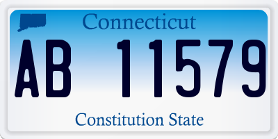 CT license plate AB11579