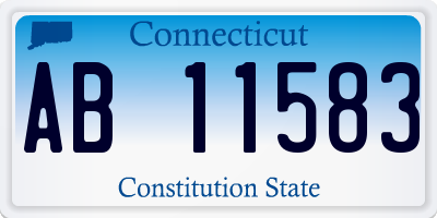 CT license plate AB11583