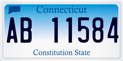 CT license plate AB11584