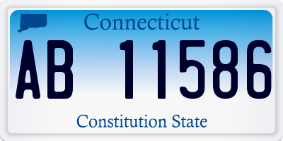 CT license plate AB11586