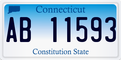 CT license plate AB11593