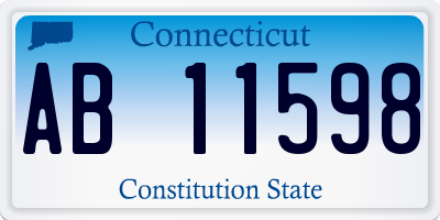 CT license plate AB11598