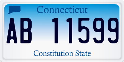 CT license plate AB11599