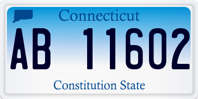 CT license plate AB11602