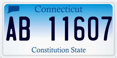 CT license plate AB11607