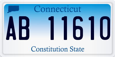 CT license plate AB11610