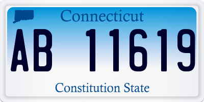 CT license plate AB11619