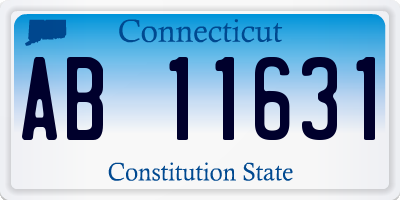 CT license plate AB11631