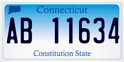 CT license plate AB11634