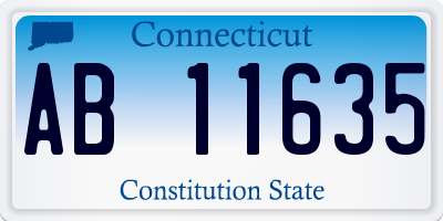 CT license plate AB11635