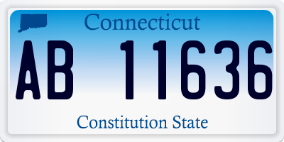 CT license plate AB11636