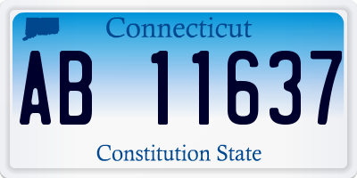 CT license plate AB11637