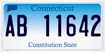 CT license plate AB11642