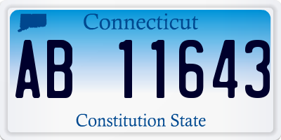 CT license plate AB11643