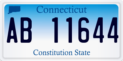 CT license plate AB11644
