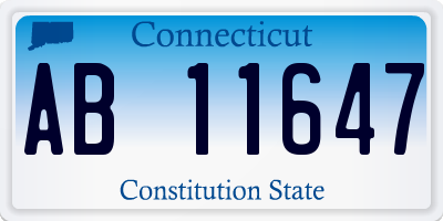 CT license plate AB11647