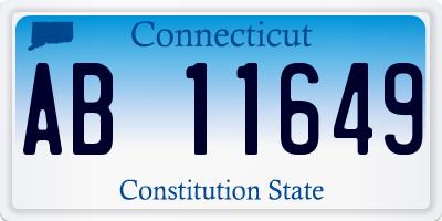 CT license plate AB11649