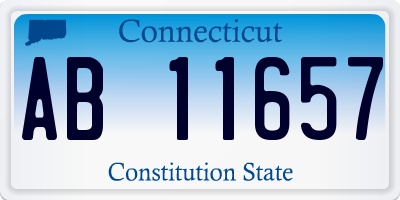 CT license plate AB11657