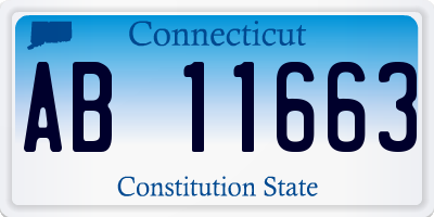 CT license plate AB11663