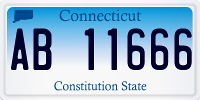 CT license plate AB11666