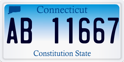 CT license plate AB11667