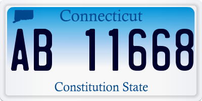 CT license plate AB11668