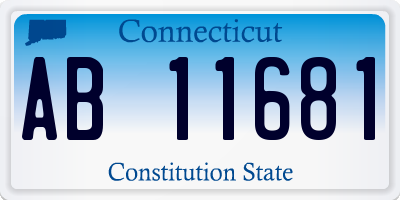 CT license plate AB11681