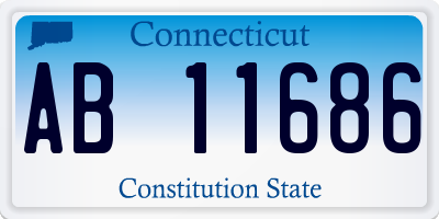 CT license plate AB11686